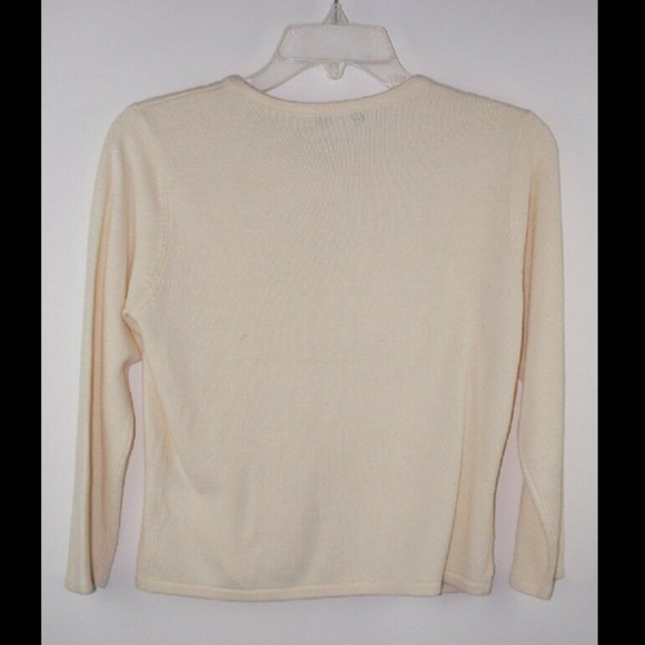 Laundry by Shelli Segal Ivory Sequin Flower - Picture 2 of 6